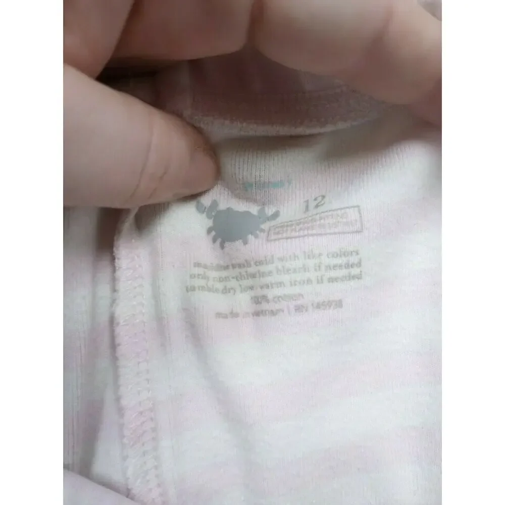 12 Primary Pink Stripe Pajamas